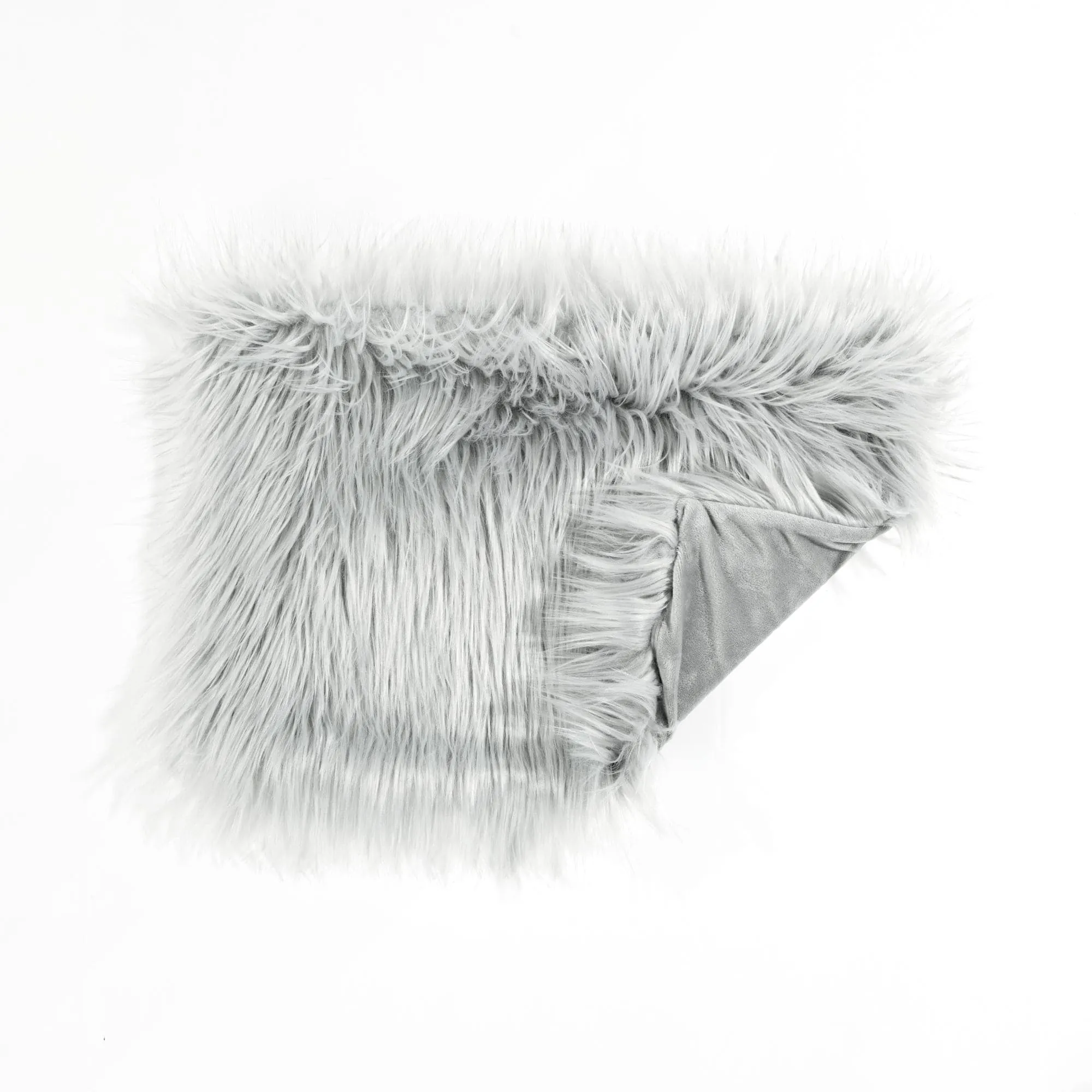 Mongolian Luca Soft Faux Fur Decorative Throw Pillow Cover
