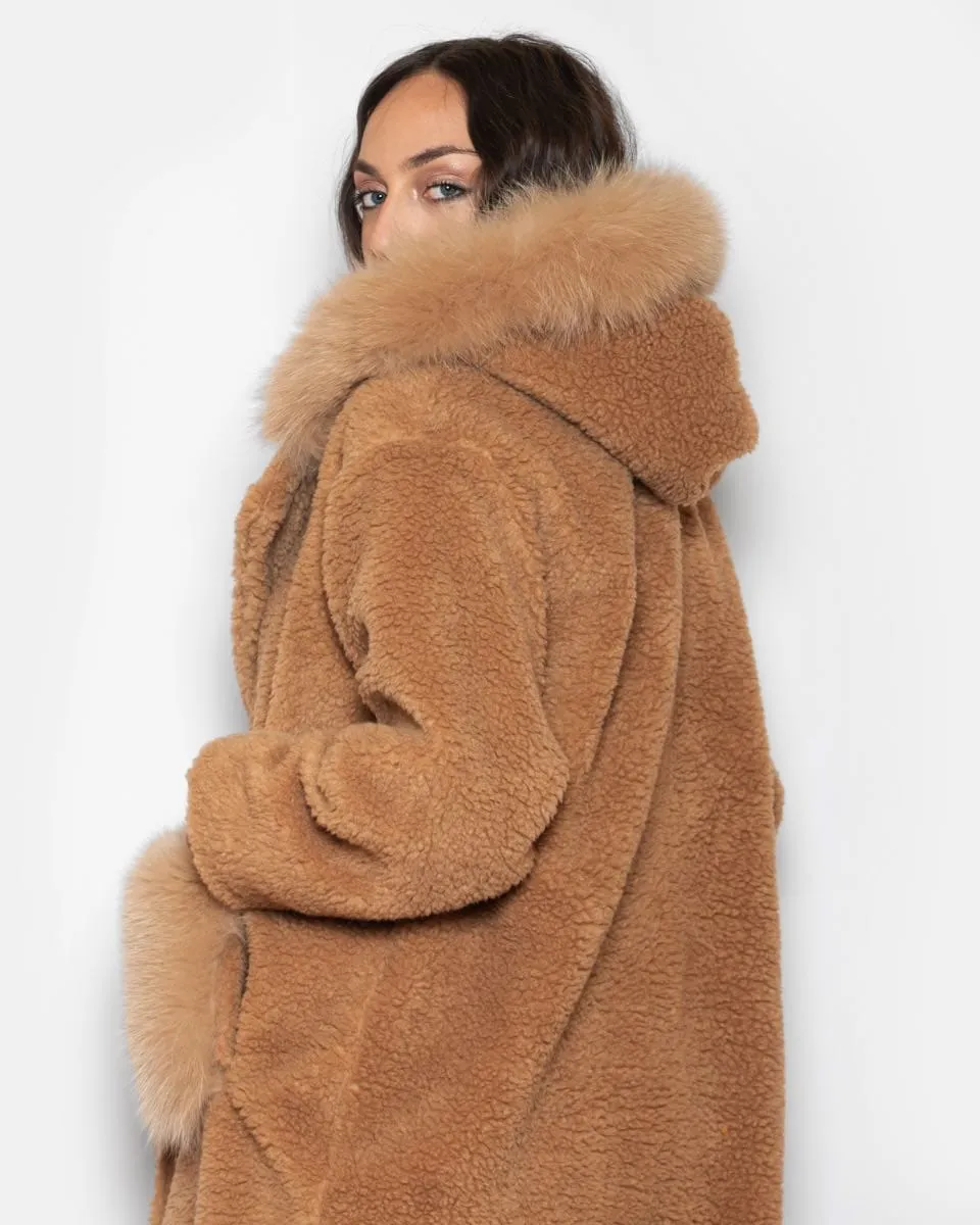 Teddy with beige hood